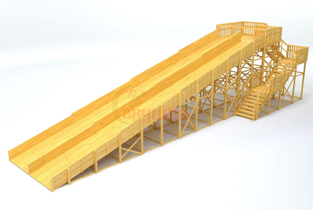 Зимняя горка ЗИМА WOOD-12 Савушка (скат 18 м)