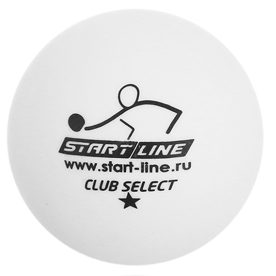 Мячики для н/тенниса CLUB SELECT 1*, 6 мячей в упаковке, белые START LINE
