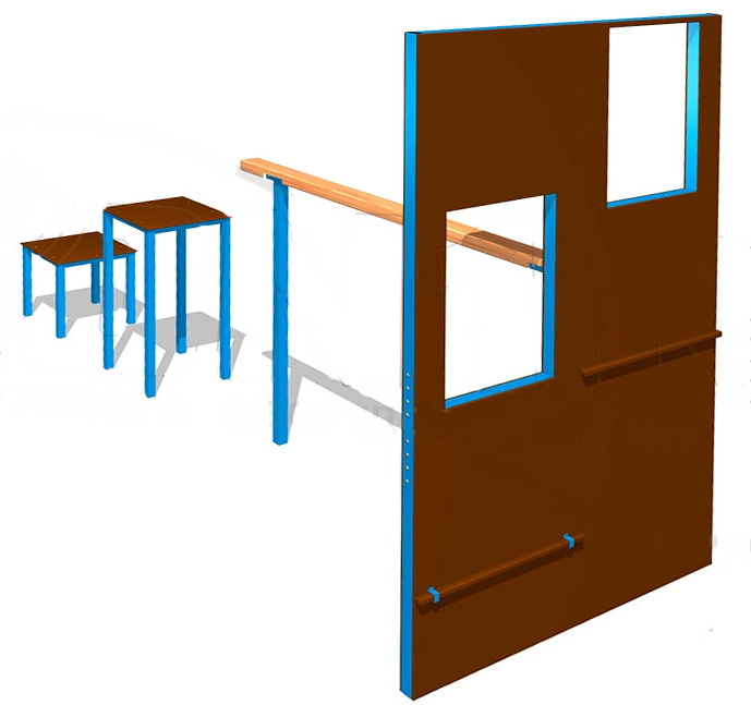 Фасад дома с балкой ZION (УО020)