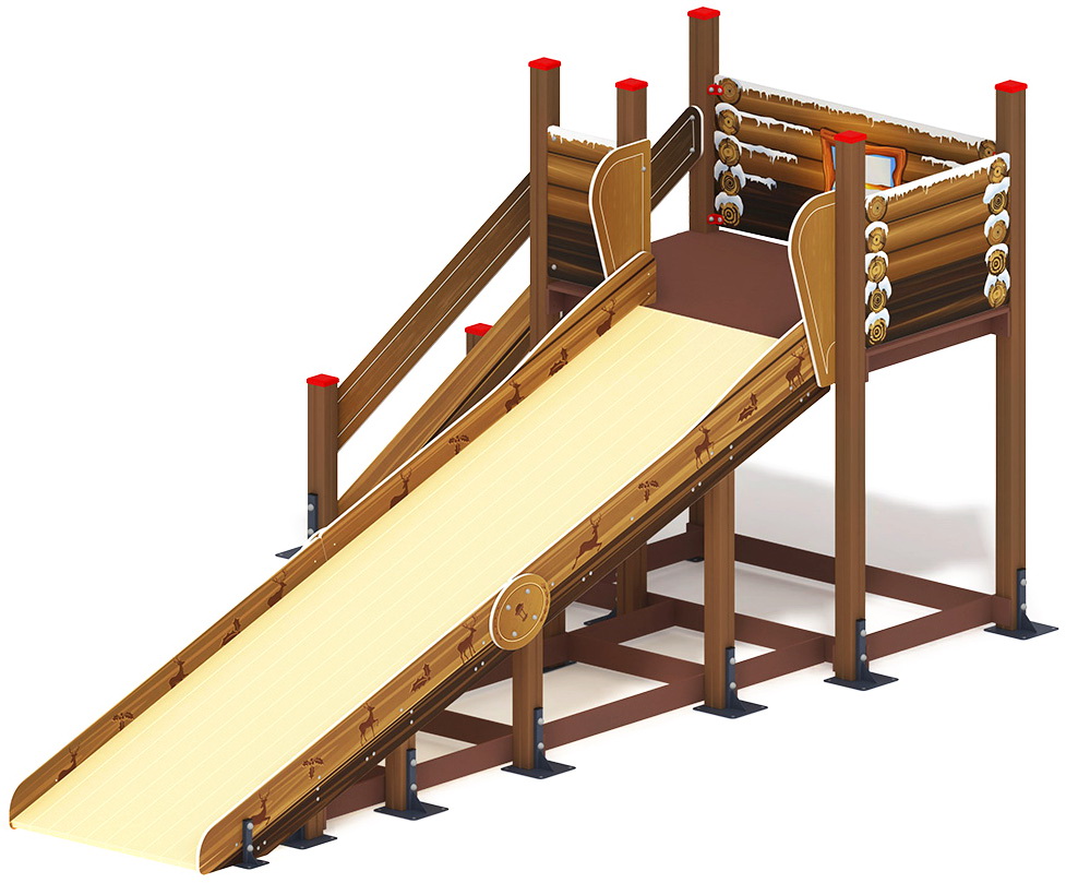 ЗИМА 1 горка (Н=1500) (Коричневый) ИО 49.01.01-13