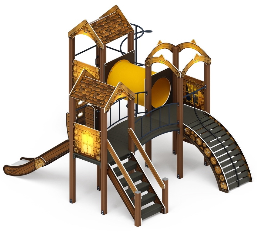 ГОРОДОК (Эко) детский игровой комплекс ДИК 2.01.3.03-22 (Н=1200)