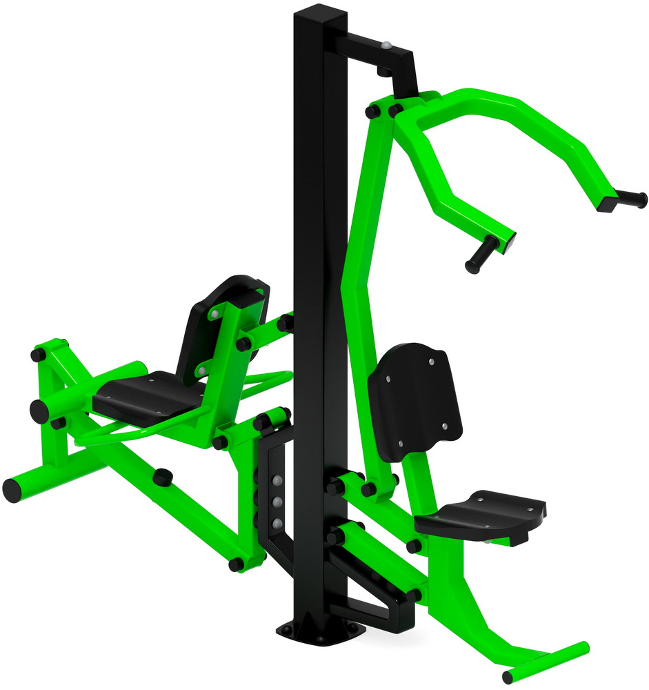 Тренажер уличный ВЕРХНЯЯ ТЯГА + ФЛЕКС (зеленый) СТ 021-12.П
