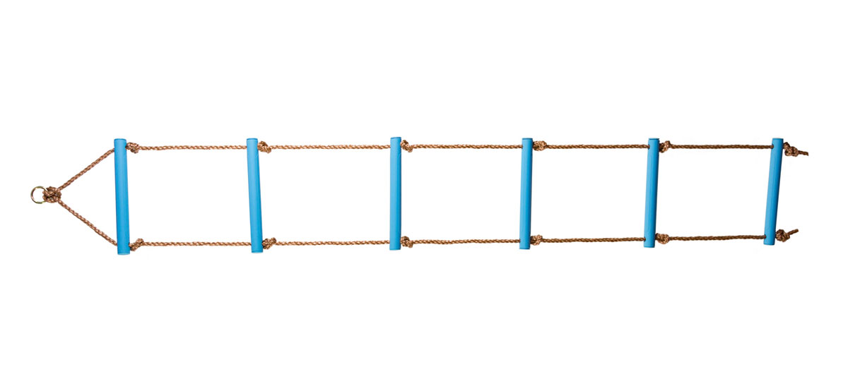 Лестница веревочная 6 ступеней синяя