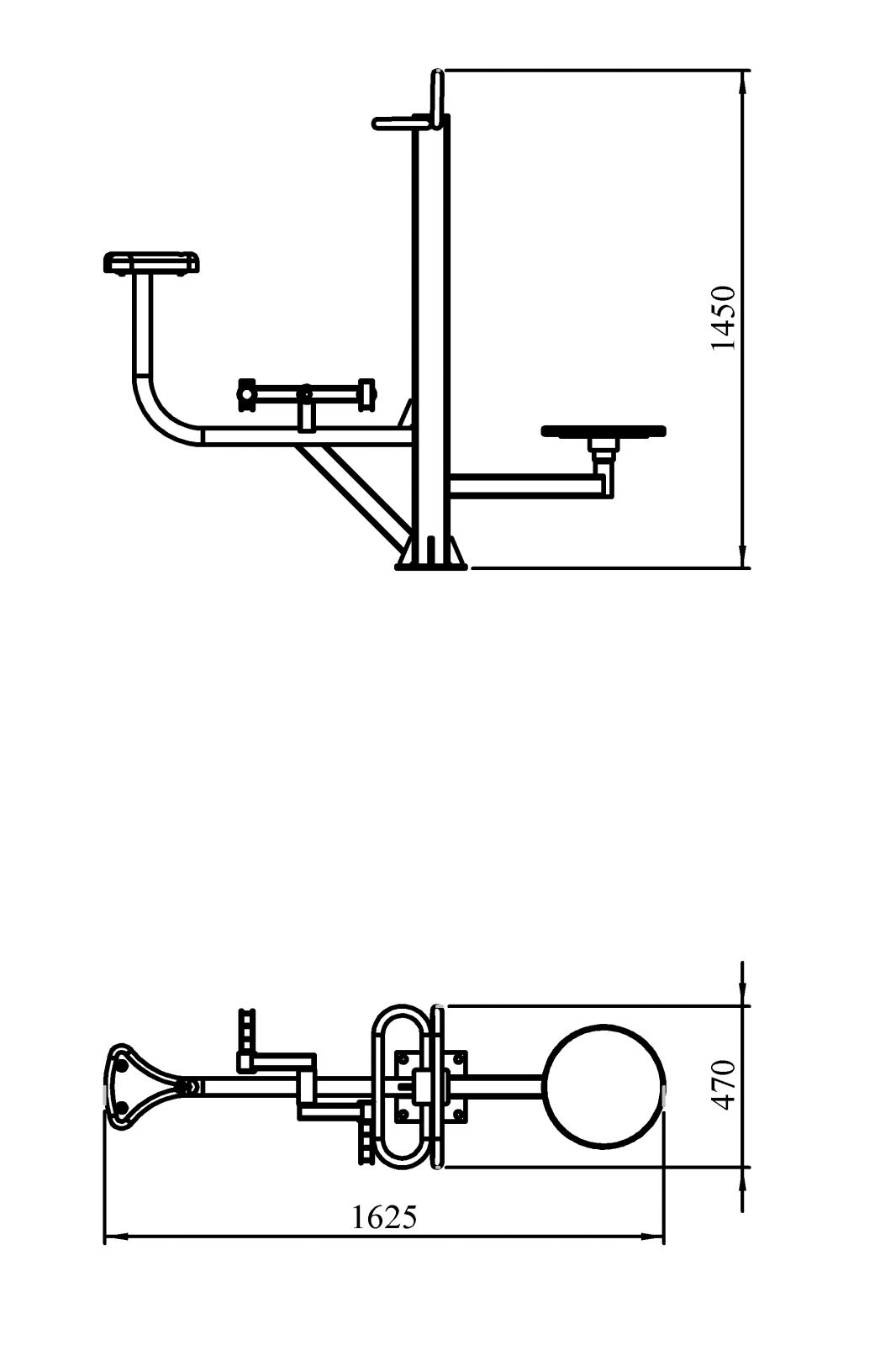 Уличный тренажер Велосипед + твистер стоя Air Gym YT87