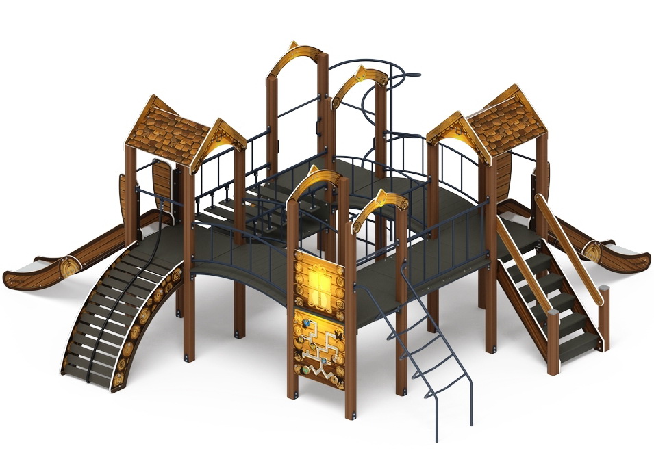 ДВОРИК ДЕТСТВА (Эко) детский игровой комплекс ДИК 2.01.4.01-02 (Н=1200)