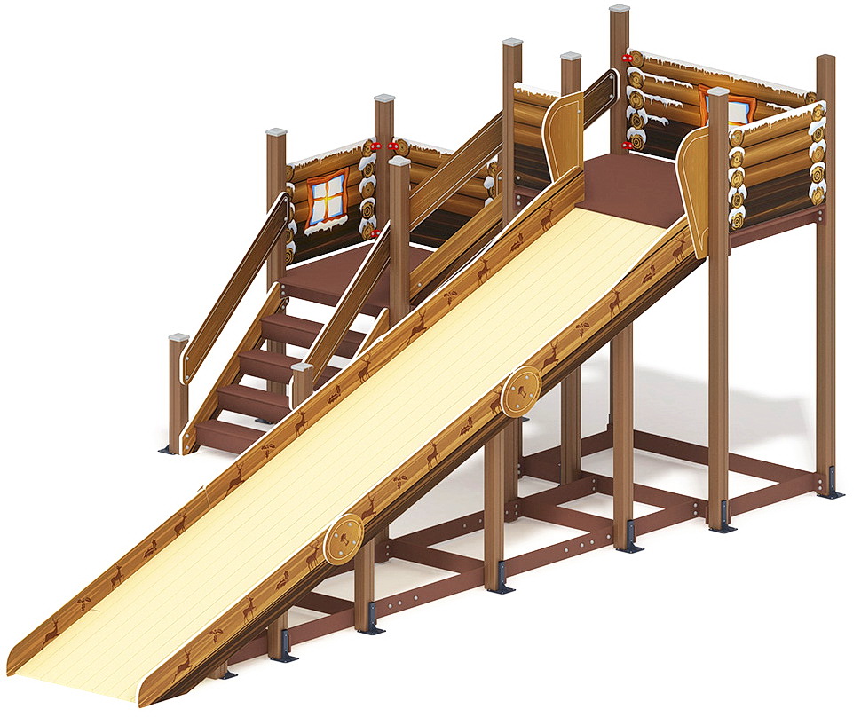 Горка зимняя (Н=2000) (Коричневый) ИО 49.01.02-03