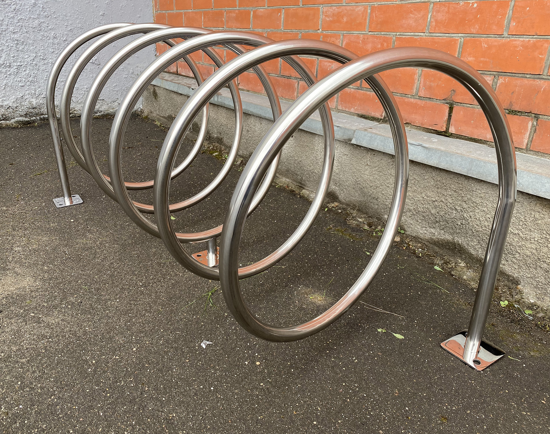 Велопарковка 7-ми местная Air Gym «Спираль» из нержавейки