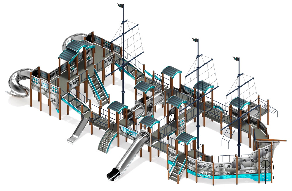 БАРКЕНТИНА детский игровой комплекс ДИК 2.03.3.06-22 (Н=1200, Н=1500, Н=2000)