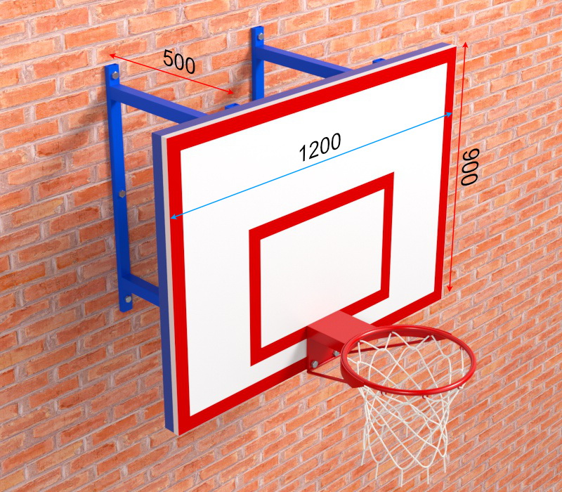 Ферма с выносом 500 мм с тренировочным щитом из фанеры и усиленным кольцом (01.2004; 01.2003​)