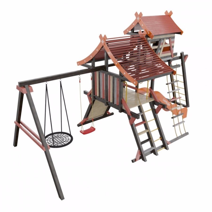 Детская игровая деревянная площадка ХИЖИНА КОРСИКА Самсон