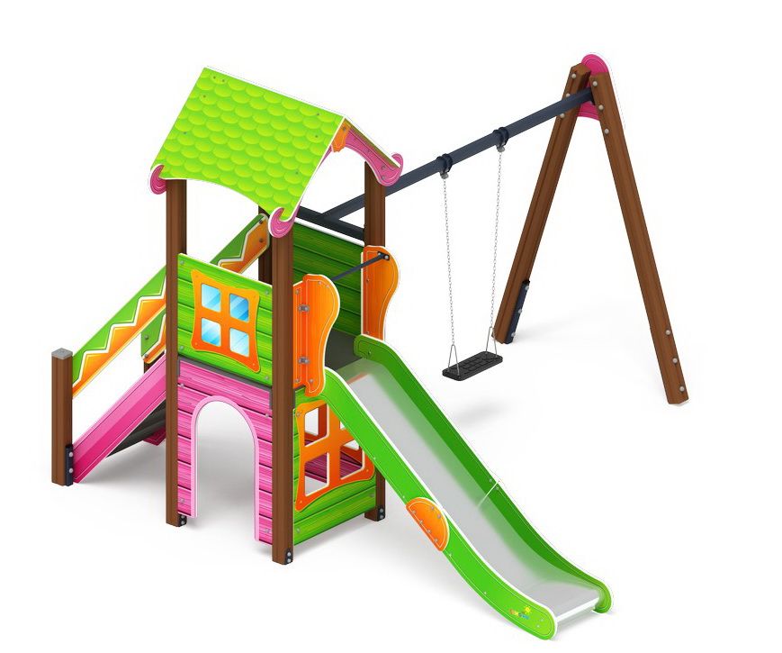 ЛУКОМОРЬЕ детский игровой комплекс ДИК 2.25.02-01.С (Н=1200)