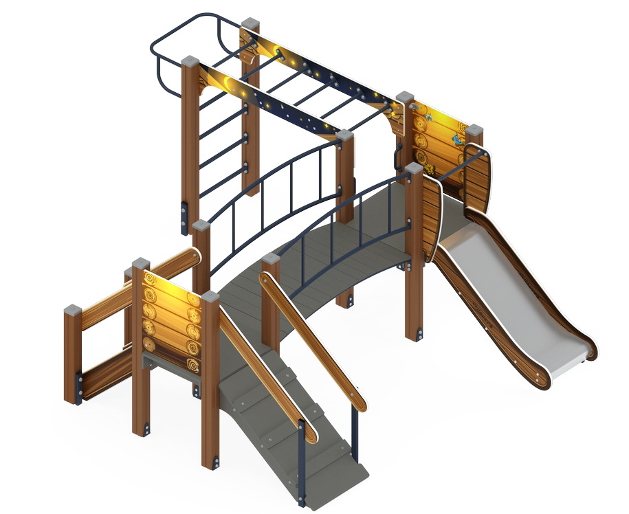 КАРАПУЗ (Эко) детский игровой комплекс ДИК 1.001.05-02 (H=750)