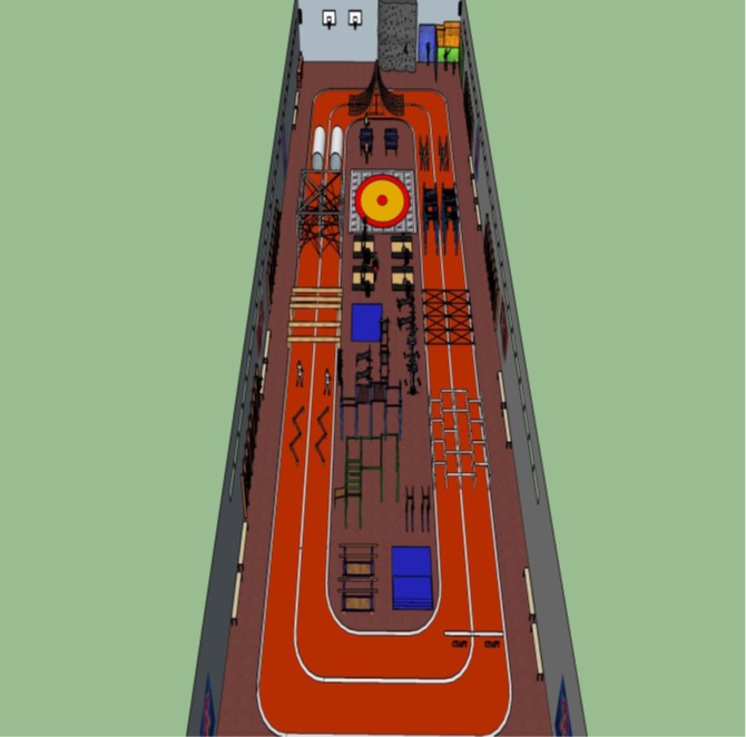 Полоса препятствий для военизированных игр