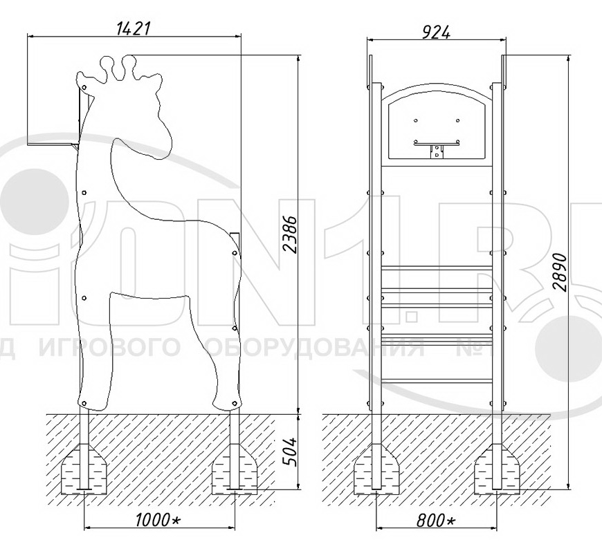 Спортивный комплекс ZION Жираф-2 (КС062)