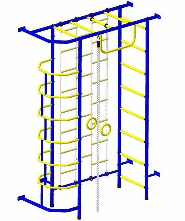 Детская шведская стенка Пионер С5Л красно/жёлтый