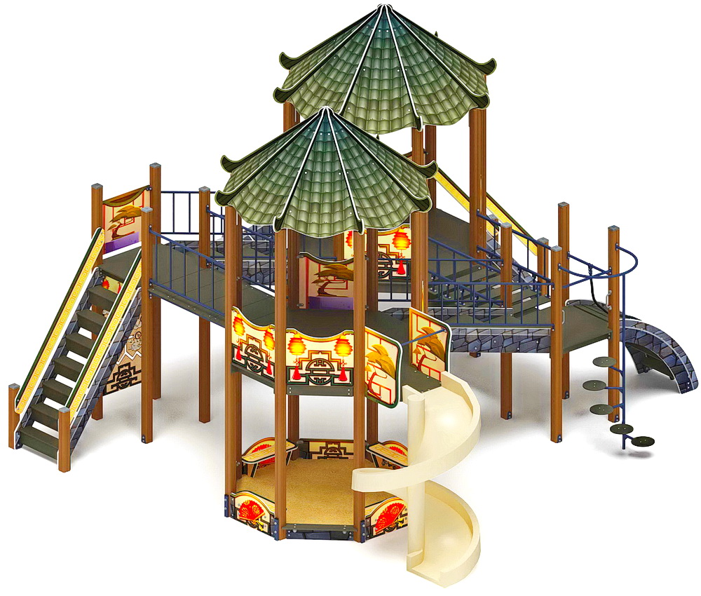 КАРНАВАЛ детский игровой комплекс ДИК 2.22.04-02 (H=2000, H=1200)