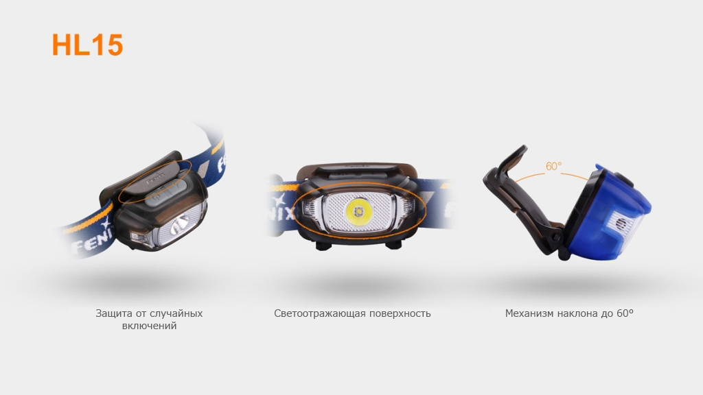 Налобный фонарь Fenix HL15, синий