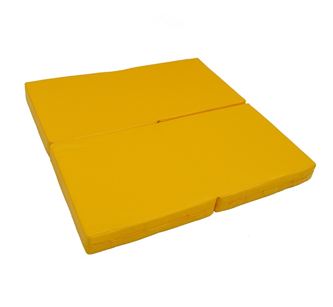 Мат № 11 (100 х 100 х 10) складной 4 сложения жёлтый