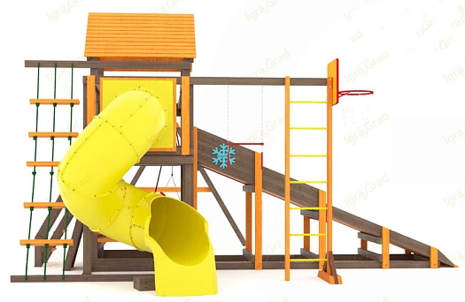 Всесезонная площадка IgraGrad С с балконом и трубой SF