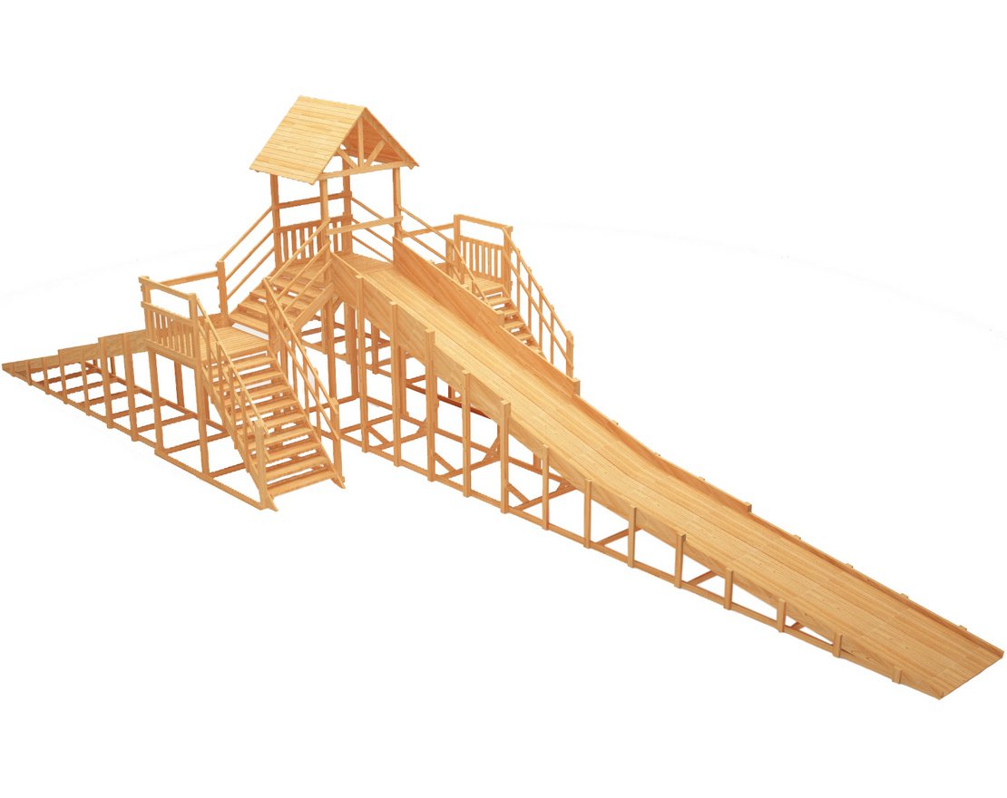 Зимняя горка ЗИМА WOOD-11 Савушка (скаты 6+6+12 м)