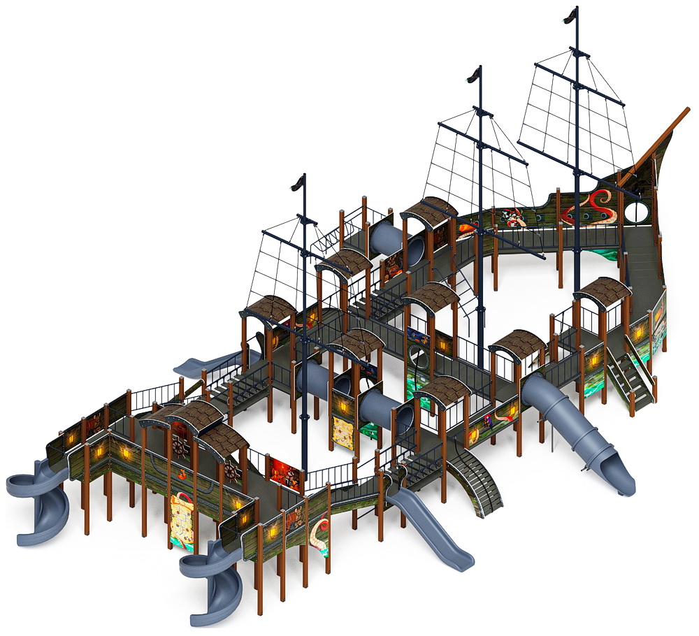 БАРКЕНТИНА детский игровой комплекс ДИК 2.03.3.06-11 (Н=1200 Н=1500 Н=2000)