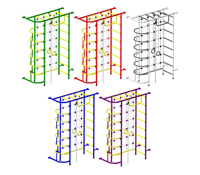 Детская шведская стенка Пионер 9 красно/жёлтый