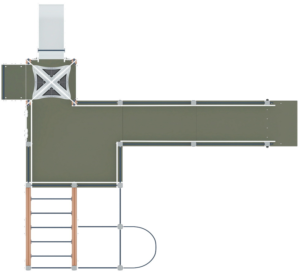 Детский спортивный комплекс ЗАБОТА КОСМОПОРТ (H=750) ДОВ 20.14.02-02