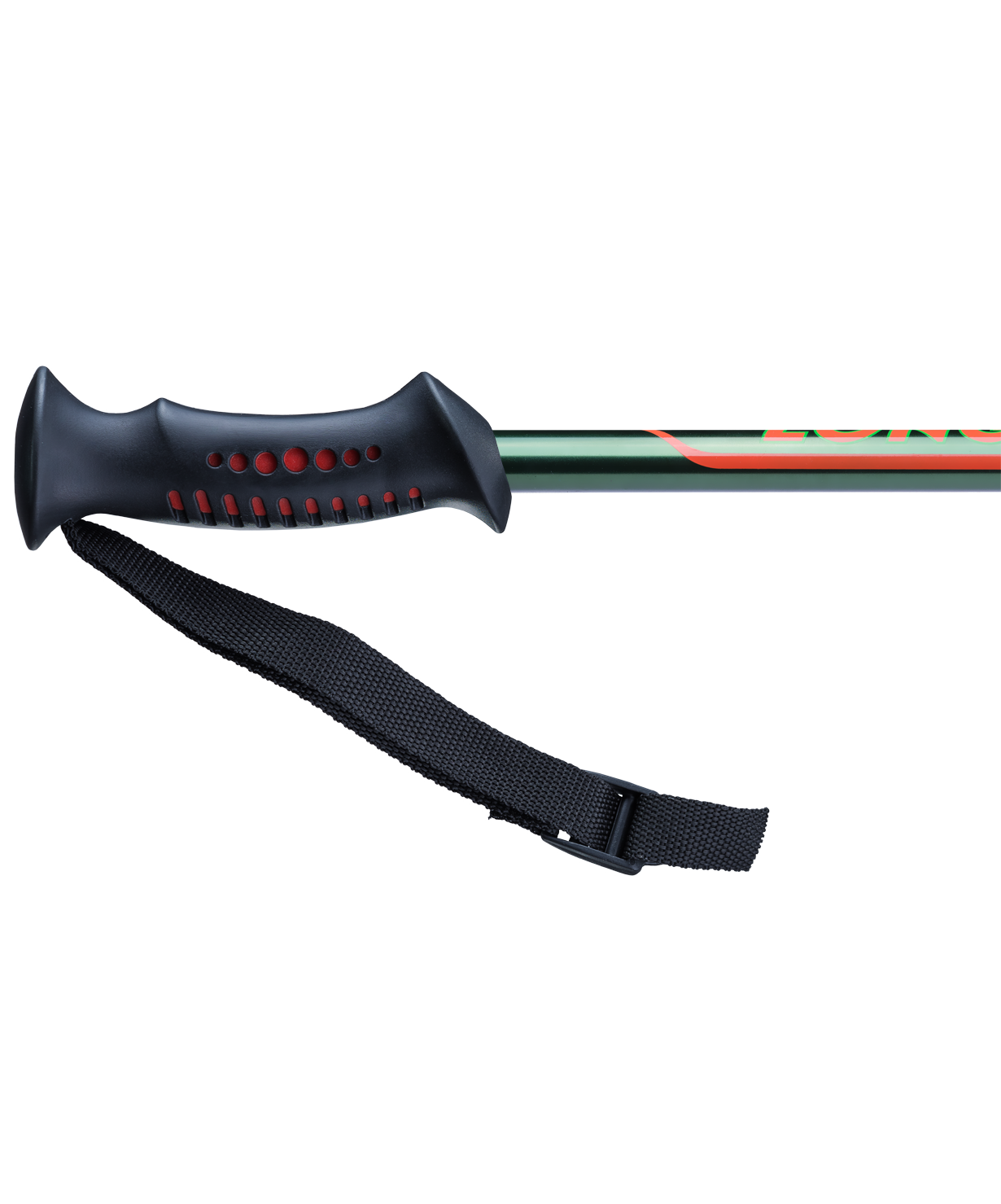 Палки для скандинавской ходьбы Longway, 77-135 см, 2-секционные, тёмно-зеленый/оранжевый