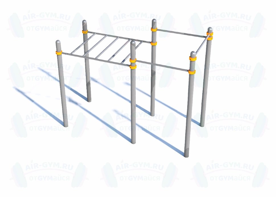 Рукоход с тремя турниками СВС-45