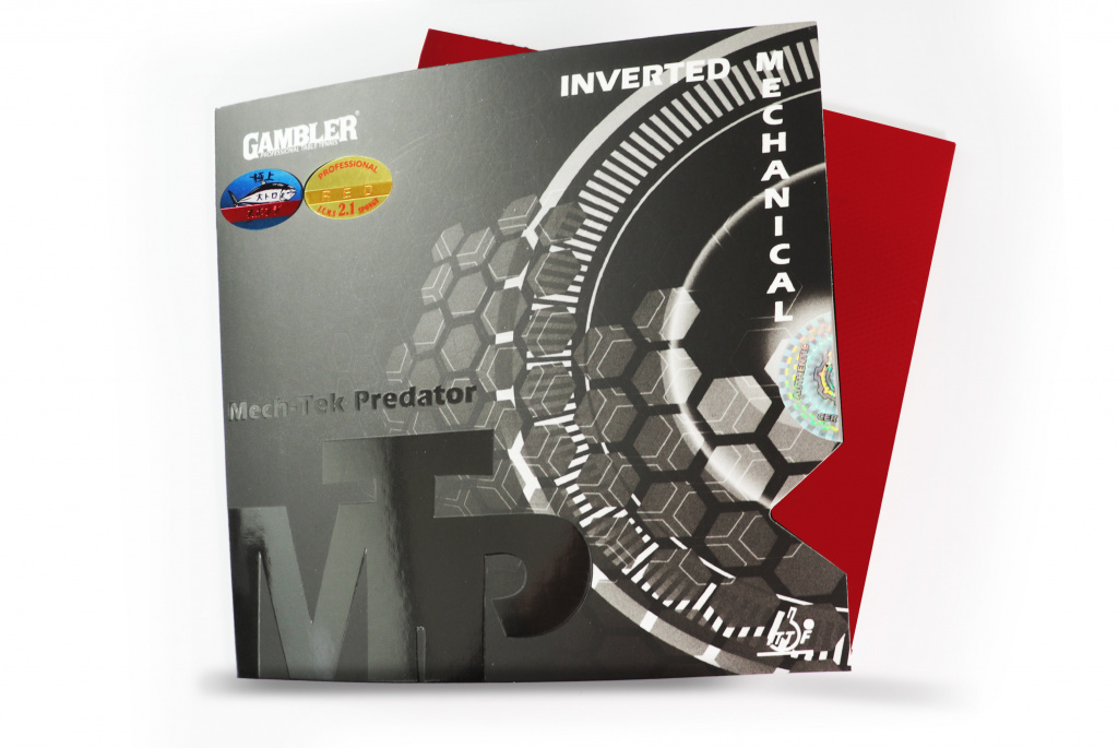 Накладка на ракетку для настольного тенниса GAMBLER Mech-Tek Predator medium 2,1 red
