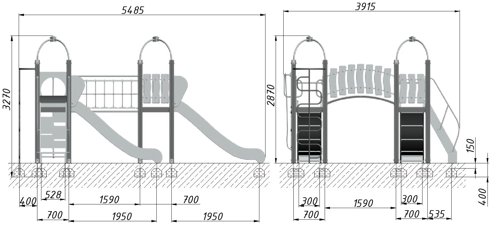 Детский игровой комплекс ZION Снежный барс (КД014)