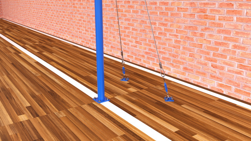 Сетка волейбольная, нить D=3 мм, ПВХ трос D=6 мм со стойками на растяжках (03.510)