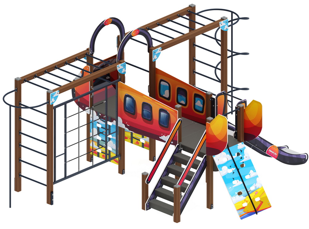 АЭРОПЛАН детский игровой комплекс ДИК 2.03.4.02-01 (H=1200)