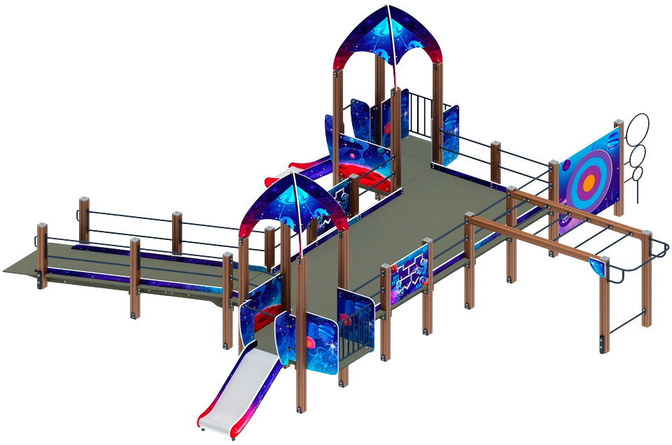Детский спортивный комплекс ЗАБОТА КОСМОПОРТ (H=750) ДОВ 20.14.01-01