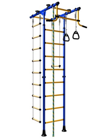 Детский спортивный комплекс ДСКМ "Комета-1" ЭКОНОМ (ДСКМ-2-8.00.Т.490.01-08) сине/жёлтый