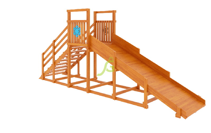 Зимняя деревянная горка IgraGrad Snow Fox Start, скат 4 м