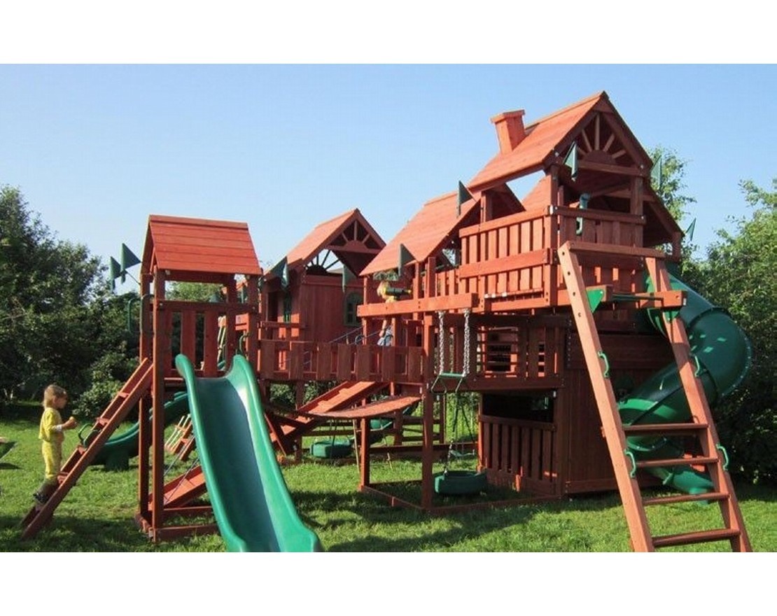 Детская деревянная игровая площадка МЕТРОПОЛИС