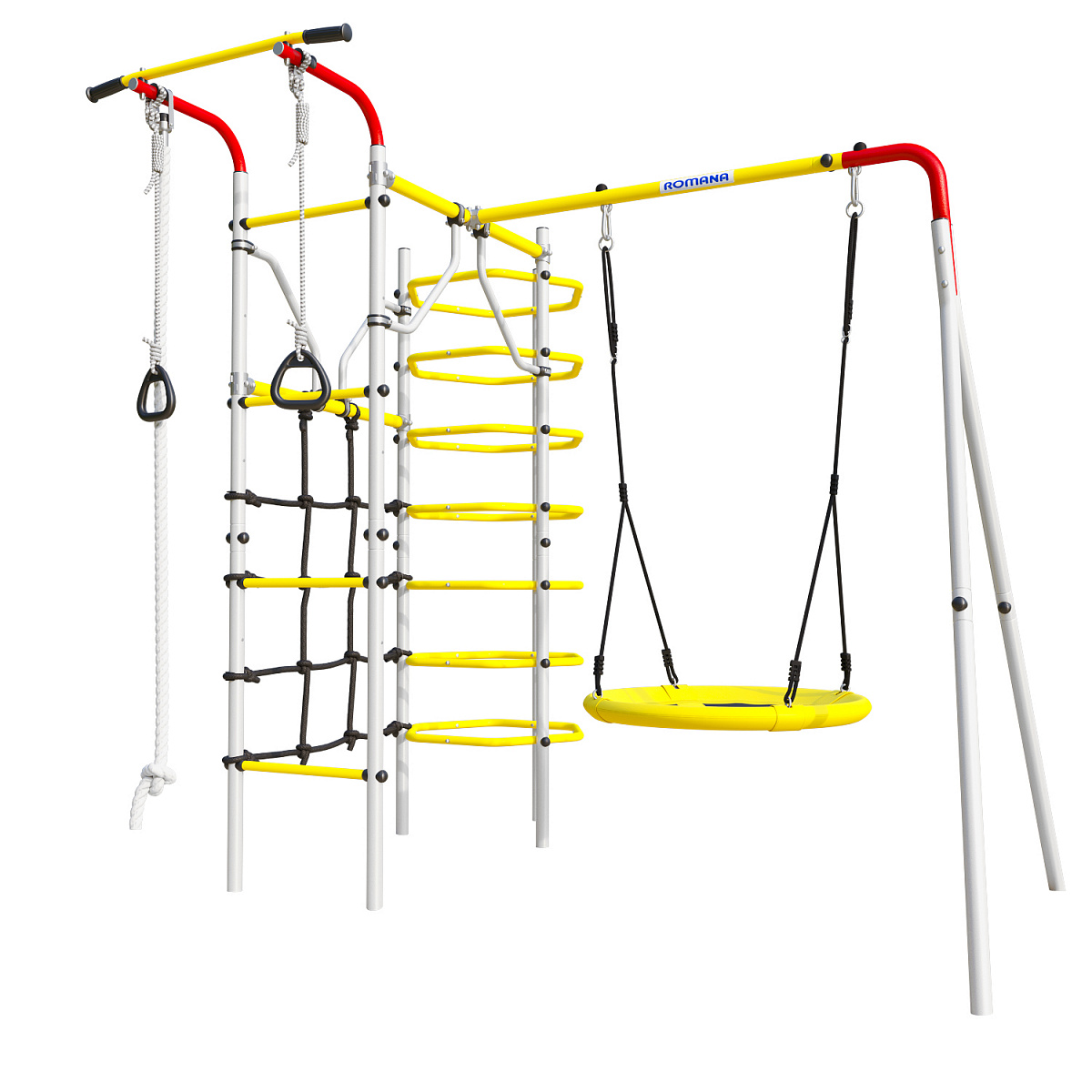 Детский спортивный комплекс для дачи КОСМОС Romana 103.21.05 + 1.Д-26.04 (качели-гнездо)