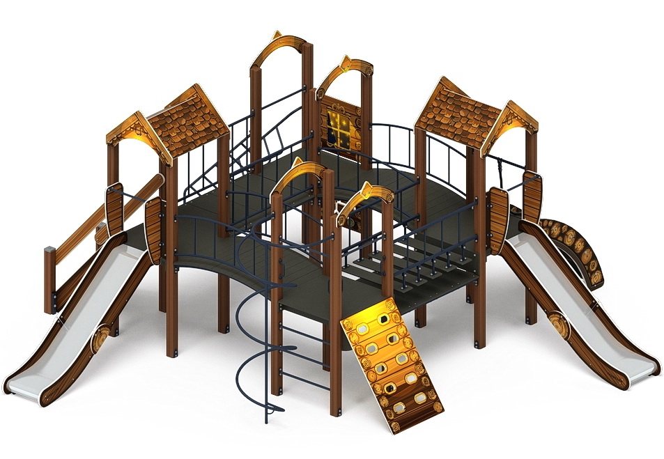 ДВОРИК ДЕТСТВА (Эко) детский игровой комплекс ДИК 2.01.4.01-02 (Н=1200)