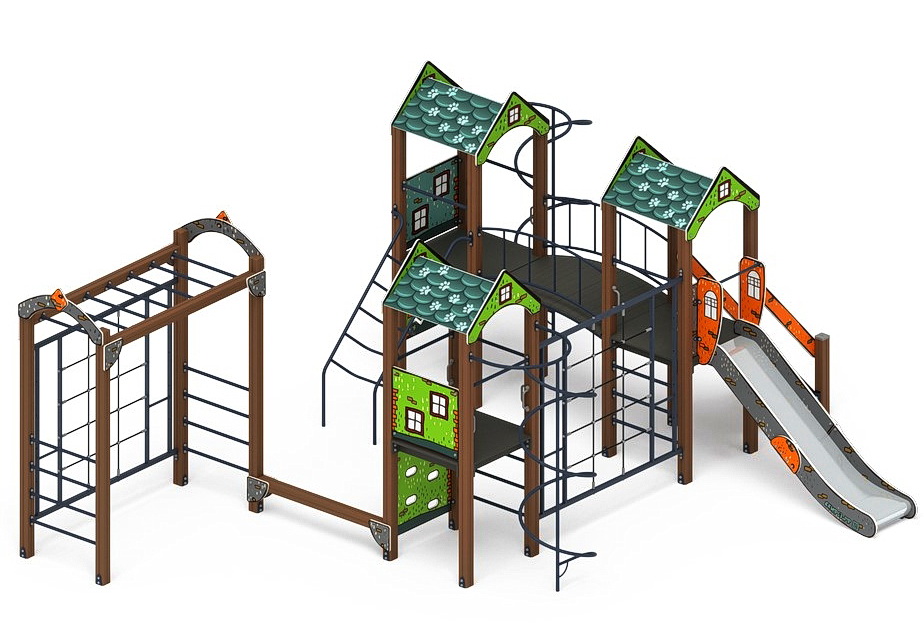 ГОРОДОК (Город) детский игровой комплекс ДИК 2.01.3.04-01 (H=1200)