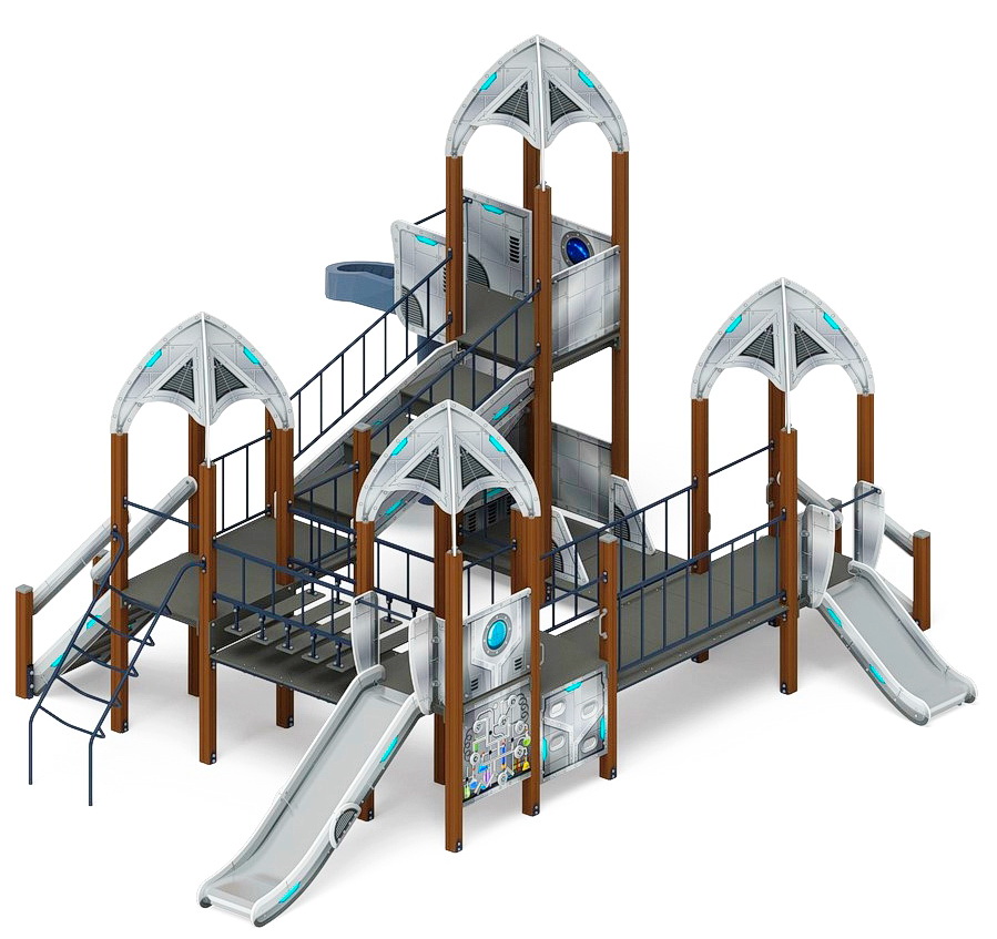 КОСМОПОРТ детский игровой комплекс ДИК 2.14.02-01 (H=750, H=1200, H=2000)