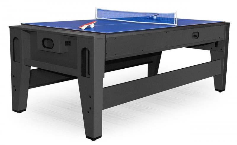 Cтол-трансформер Twister 3 в 1 (3 игры: бильярд, аэрохоккей, настольный теннис; 217 х 107,5 х 81 см; черный)