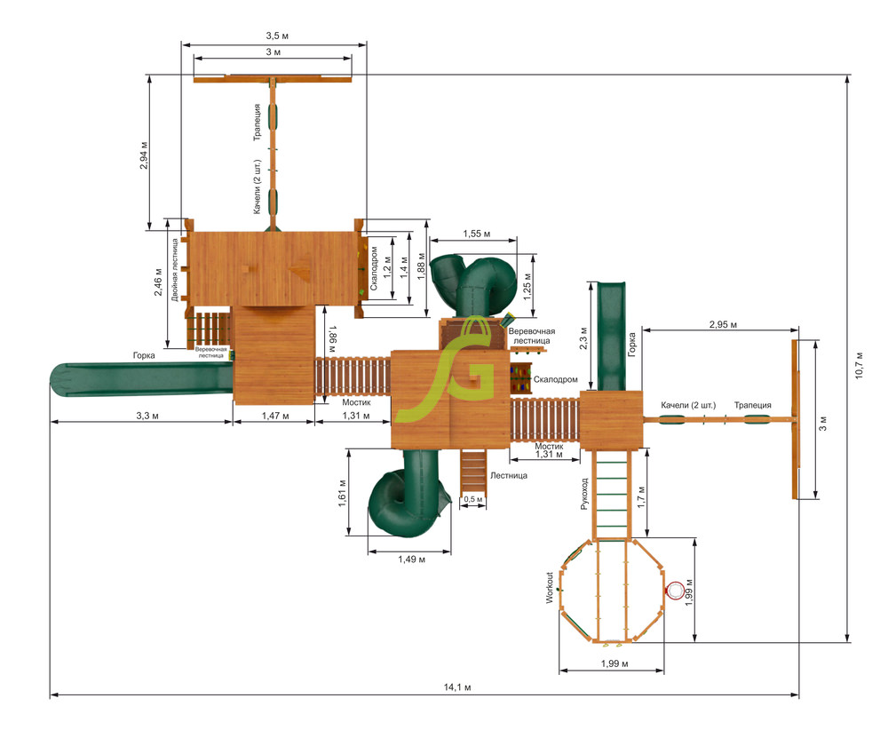 Детская площадка IgraGrad Великан Deluxe