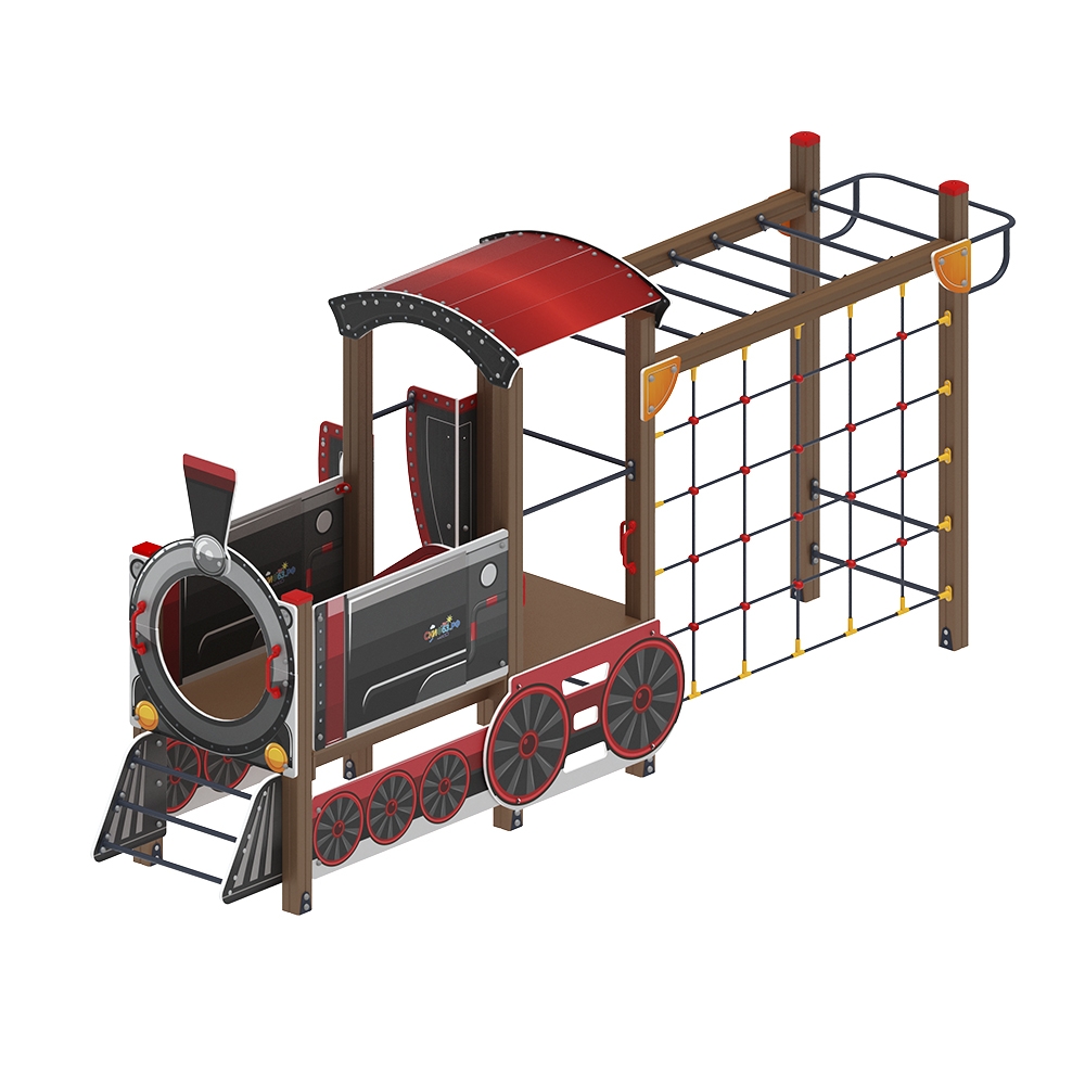 ПАРОВОЗИК (черный) детский игровой комплекс ДИК 1.03.5.04-02 (H=750)
