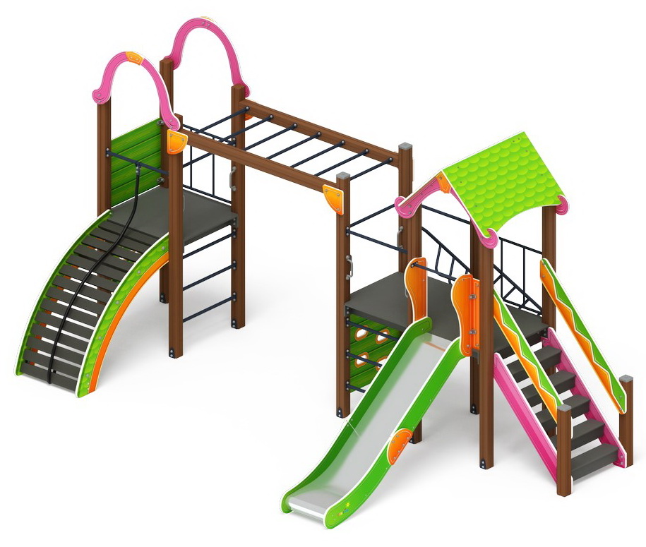 ЛУКОМОРЬЕ детский игровой комплекс ДИК 2.25.09-01.С (Н=1200)