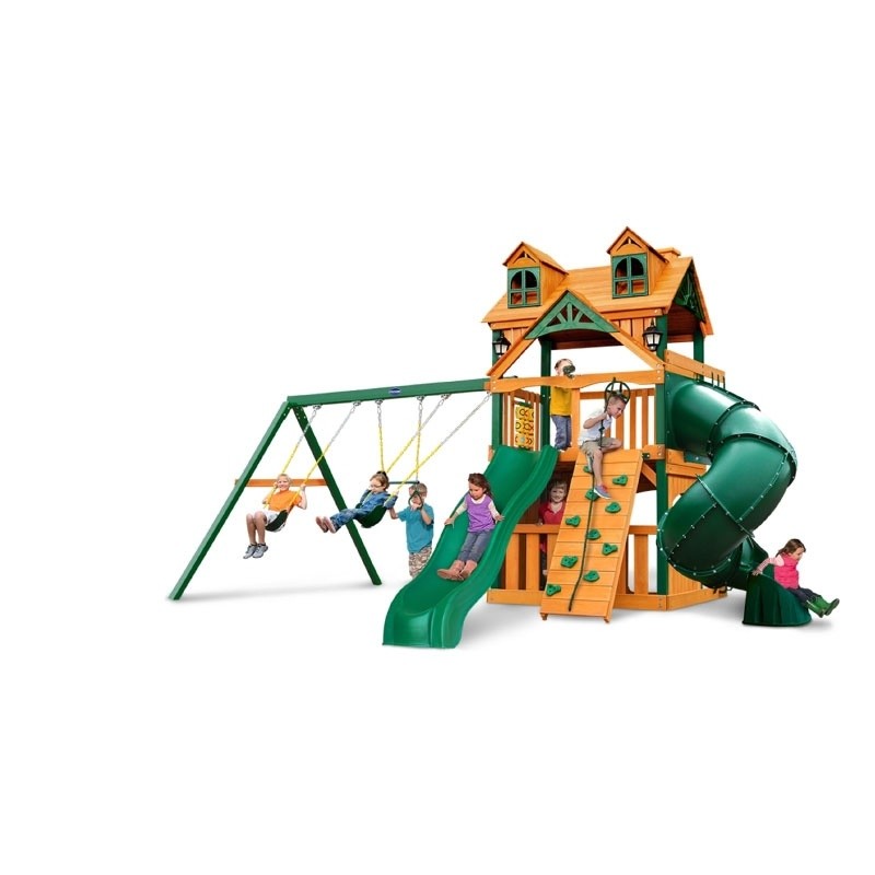 Детская деревянная игровая площадка АЛЬПИНИСТ РИВЬЕРА, КЛАБХАУЗ