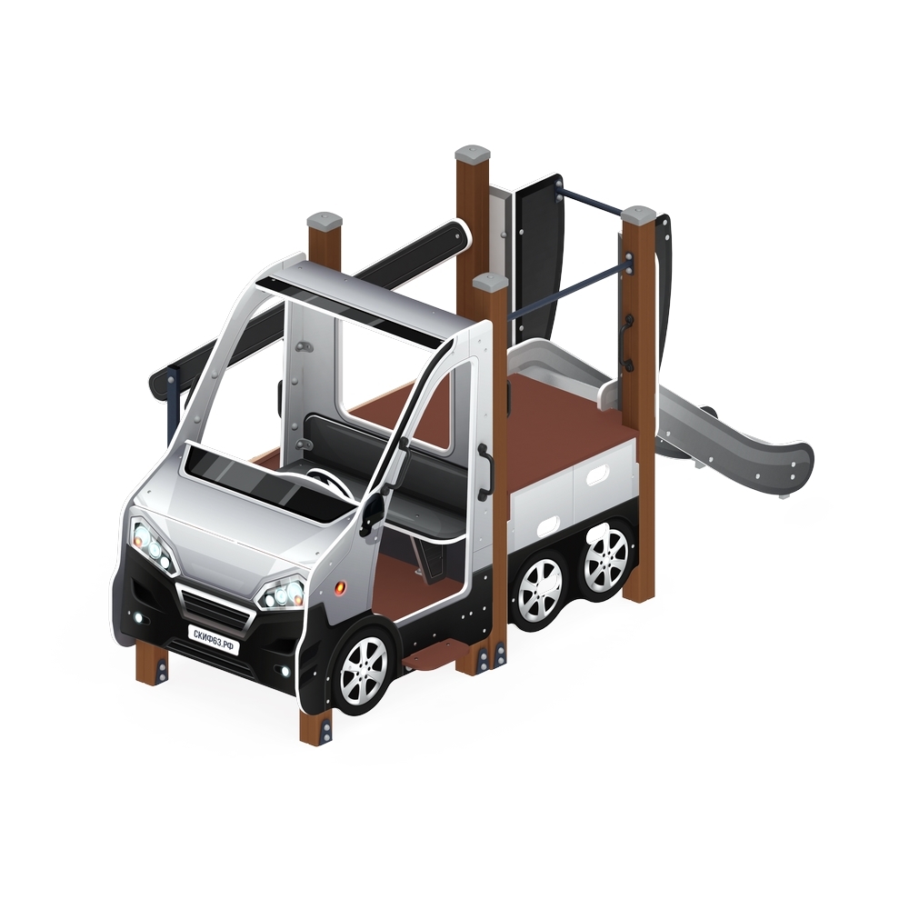 МАШИНКА С ГОРКОЙ тип 4 детский игровой комплекс ДИК 1.03.1.04-02 (H=750)