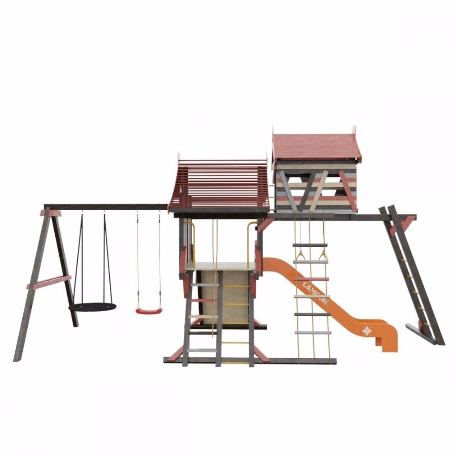 Детская игровая деревянная площадка ХИЖИНА КОРСИКА Самсон