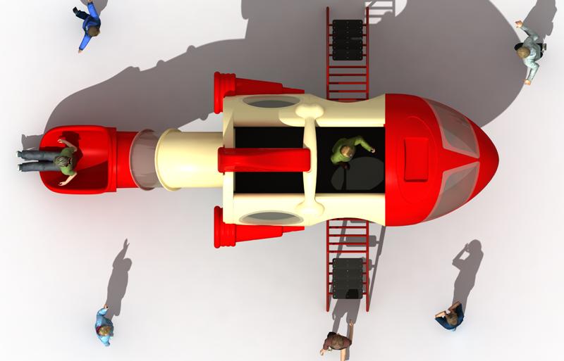 Детская игровая площадка Air-Gym Play Ракета Союз WD-FJ011, серия Авиация