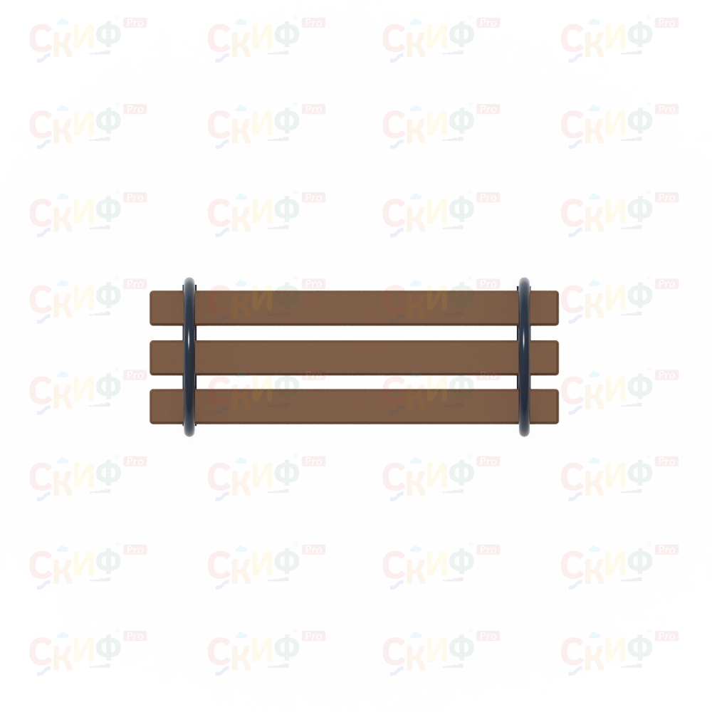 СКАМЬЯ С ПОРУЧНЕМ для детской площадки МФ 42.01.08